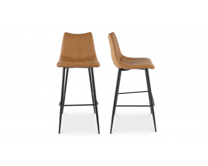 Moe's Alibi Contemporary Bar Stool Set of 2 - Tan