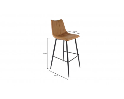 Moe's Alibi Contemporary Bar Stool Set of 2 - Tan