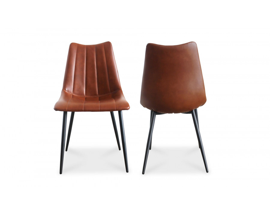 Moe's Alibi Contemporary Dining Chair Set of 2 - Brown