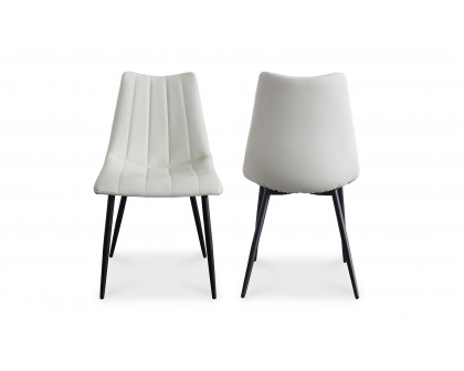 Moe's Alibi Contemporary Dining Chair Set of 2 - Ivory