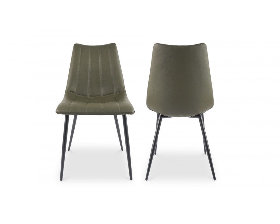 Moe's Alibi Contemporary Dining Chair Set of 2 - Dark Green