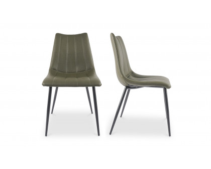 Moe's Alibi Contemporary Dining Chair Set of 2 - Dark Green