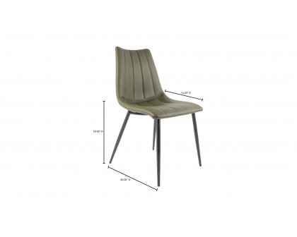 Moe's Alibi Contemporary Dining Chair Set of 2 - Dark Green