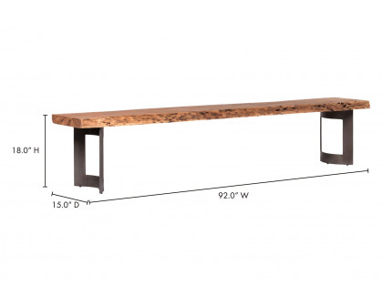 Moe's Bent Bench - Brown, Small