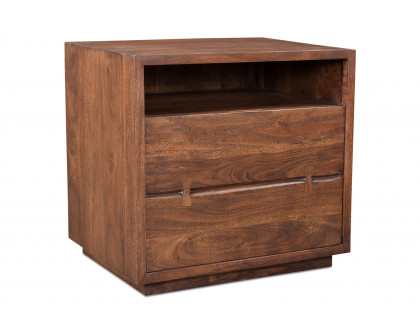 Moe's Madagascar 2 Drawer Nightstand - Brown