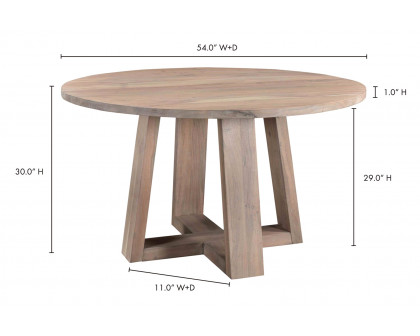 Moe's Tanya Round Dining Table - Gray