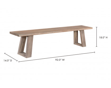 Moe's - Tanya Bench in Gray