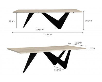 Moe's Bird Dining Table - Natural, Large