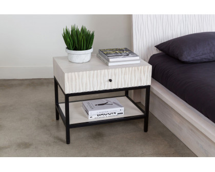 Moe's - Faceout Nightstand in White