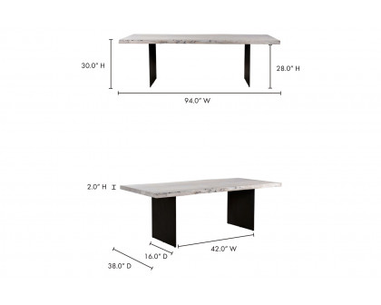 Moe's - Evans Dining Table in White