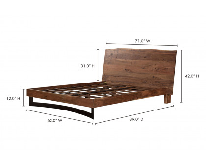 Moe's Bent Bed - Brown, Queen