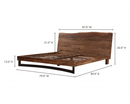 Moe's Bent Bed - Brown, King