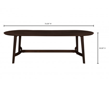 Moe's Trie Dining Table - Dark Brown, Small