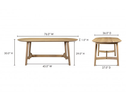 Moe's Trie Dining Table - Natural, Small