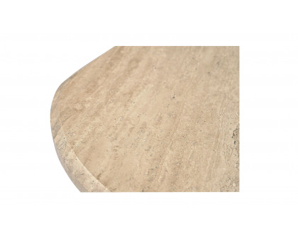 Moe's - Fia Modern Triangular Coffee Table in Beige Travertine