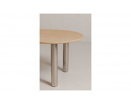 Moe's - Fia Modern Oval Dining Table in Beige Travertine