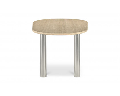 Moe's - Fia Modern Oval Dining Table in Beige Travertine