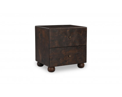 Moe's York Modern 2 Drawers Nightstand - Dark Brown