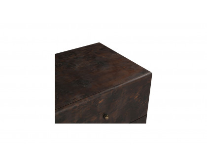 Moe's York Modern 2 Drawers Nightstand - Dark Brown