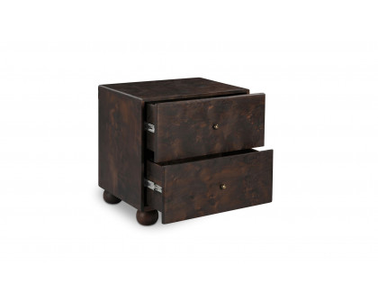 Moe's York Modern 2 Drawers Nightstand - Dark Brown