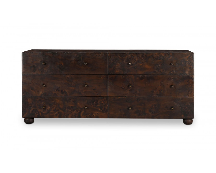 Moe's - York Modern 6 Drawers Dresser in Dark Brown