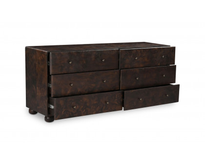 Moe's - York Modern 6 Drawers Dresser in Dark Brown