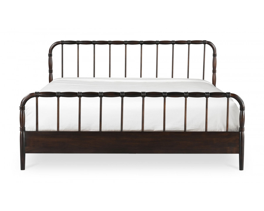 Moe's Vivian Contemporary Queen Size Bed - Dark Brown