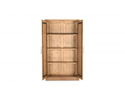 Moe's - Tade Rustic Tall Cabinet in Honey Pine