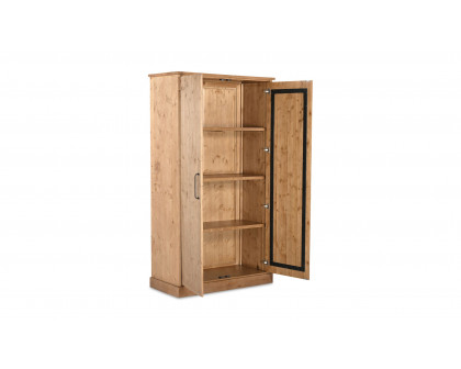 Moe's - Tade Rustic Tall Cabinet in Honey Pine