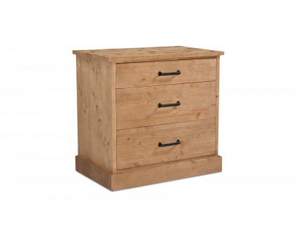 Moe's - Tade Rustic 3 Drawers Nightstand in Honey Pine