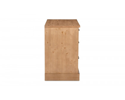 Moe's - Tade Rustic 3 Drawers Nightstand in Honey Pine