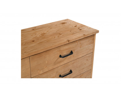 Moe's - Tade Rustic 6 Drawers Dresser in Honey Pine