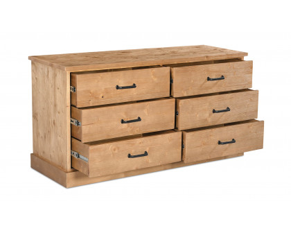 Moe's - Tade Rustic 6 Drawers Dresser in Honey Pine