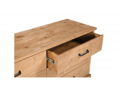 Moe's - Tade Rustic 6 Drawers Dresser in Honey Pine