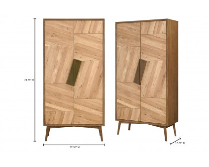 Moe's - Charlton Tall Cabinet in Brown