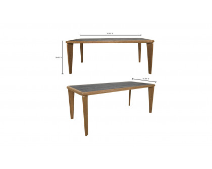 Moe's Loden Modern Rectangular Dining Table - Brown, Small