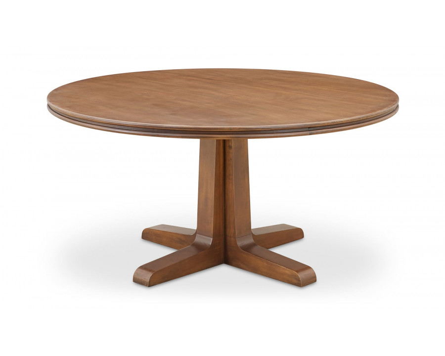 Moe's Charles Rustic Round Dining Table - Brown