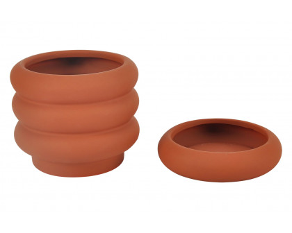 Moe's Wava Planter - Orange, Small