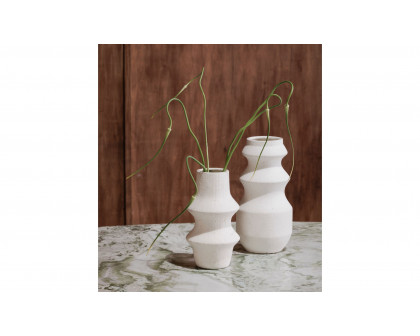 Moe's - Lacy Modern Vase in White