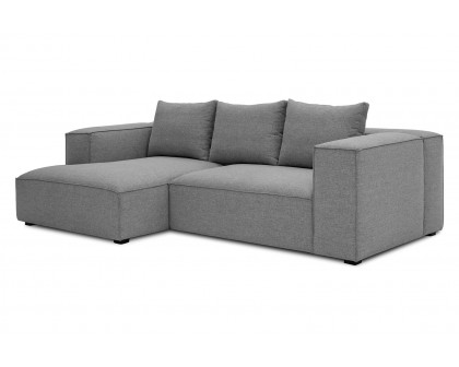 Moe's Basque Sectional - Soft Gray, Left Facing