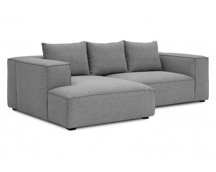 Moe's Basque Sectional - Soft Gray, Left Facing