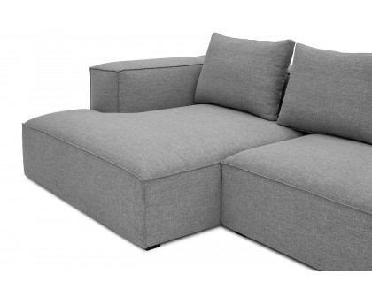 Moe's Basque Sectional - Soft Gray, Left Facing