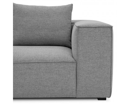 Moe's Basque Sectional - Soft Gray, Left Facing