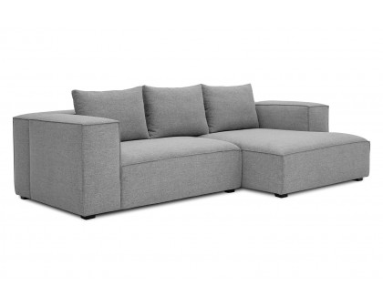 Moe's Basque Sectional - Soft Gray, Right Facing