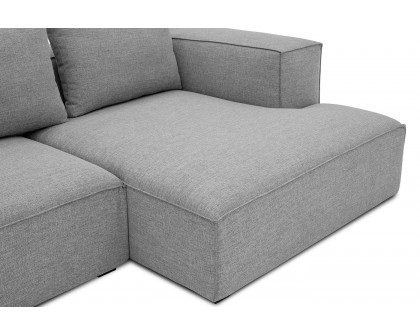 Moe's Basque Sectional - Soft Gray, Right Facing