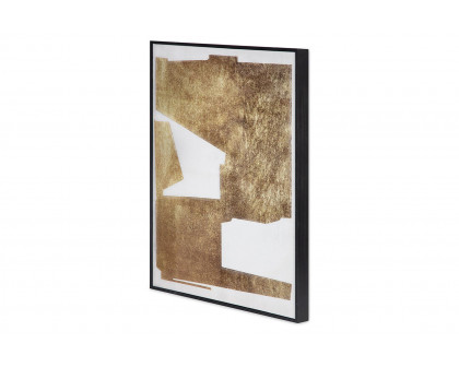 Moe's Mica 1 Framed Painting - Gold