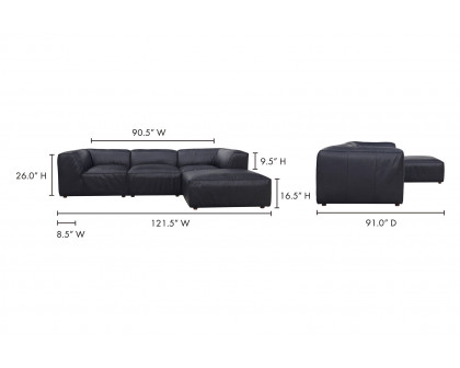 Moe's Form Lounge Modular Sectional - Vantage Black