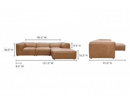 Moe's Form Lounge Modular Sectional - Sonoran Tan