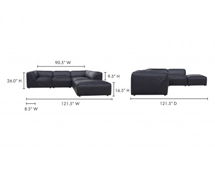 Moe's Form Classic L Modular Sectional - Vantage Black