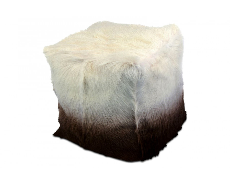 Moe's - Goat Fur Pouf in Beige